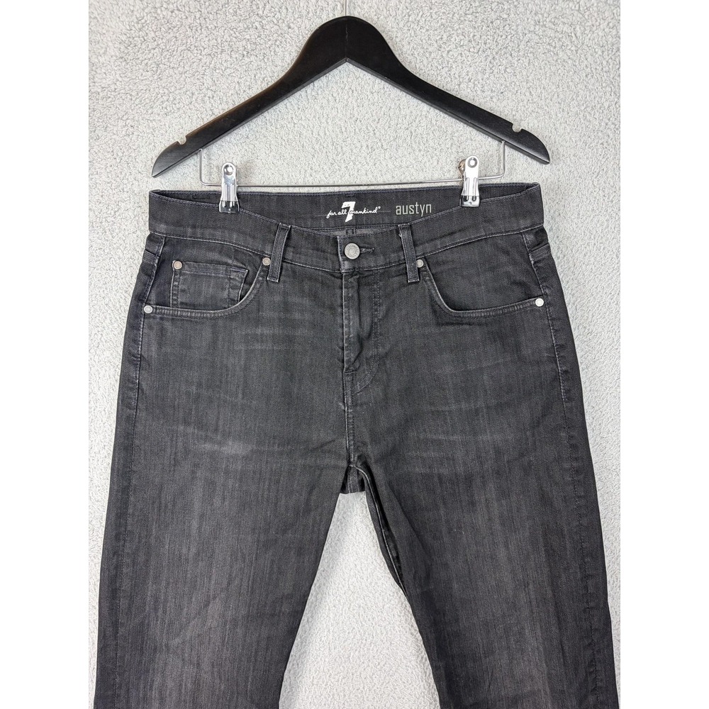 7 For All Mankind Austyn Jeans Mens 33x32 Gray Relaxed Straight Stretch Denim